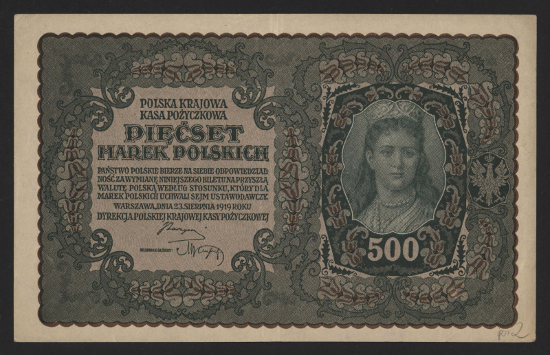 Banknot o nominale 500 marek polskich (w obiegu w latach 1919-1924)